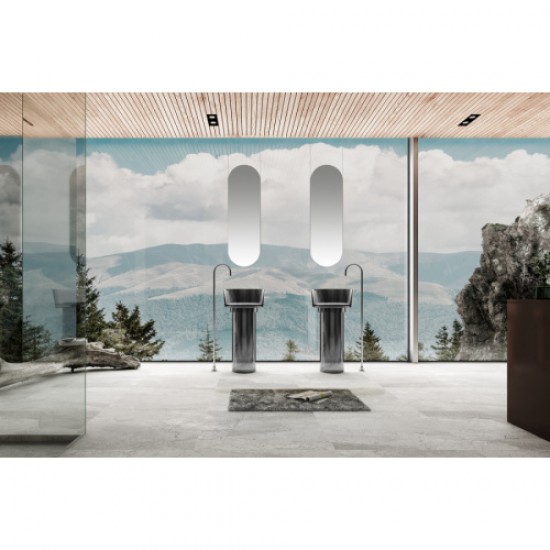 Раковина напольная Abber Kristall AT2702 45 см прозрачная Hanex