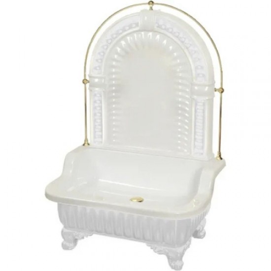 Раковина напольная Migliore Olivia Zampa белый/золото 27037 Hanex