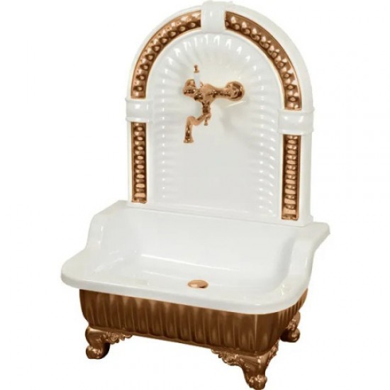 Раковина напольная Migliore Olivia Zampa бронза/белый 26263 Hanex