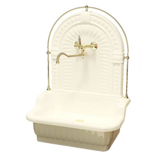 Раковина напольная Migliore Olivia белый/золото 25113 Hanex