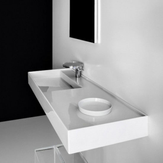 Раковина Laufen Kartell 90 см полка справа 8.1033.8.000.111.1 Hanex