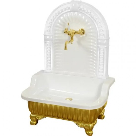 Раковина напольная Migliore Olivia Zampa золото/белый 26266 Hanex