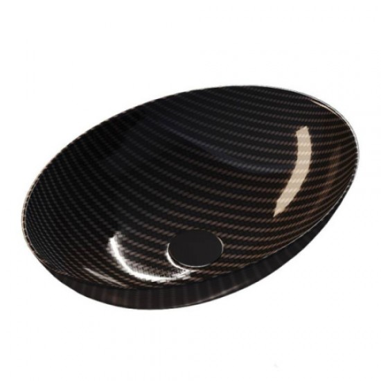 Раковина Abber Karbon 50 см черная AK2042 Hanex