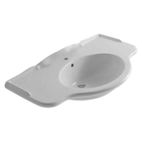 Раковина Globo Paestum 110 см белая PA022.BI*1 Hanex