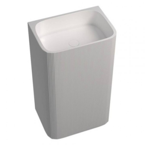 Раковина напольная Abber Stein белая матовая AS2505-H Hanex