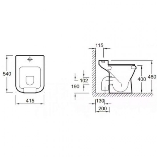 Раковина техническая Jacob Delafon Beaujon EN445-00 54x41.5 см со съемной решеткой Hanex