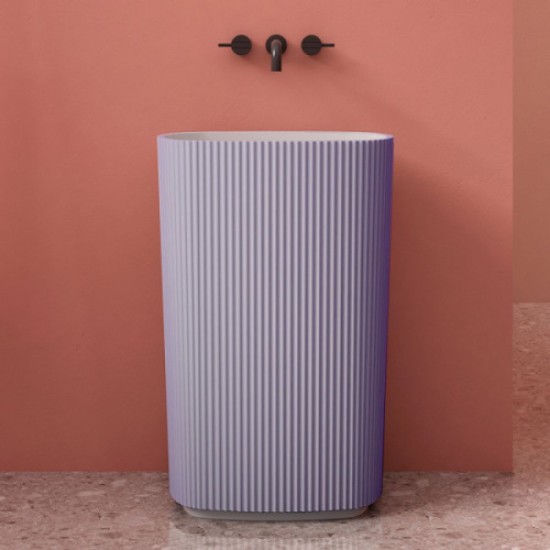 Раковина напольная Abber Stein 55 см фиолетовая AS2502Violett Hanex