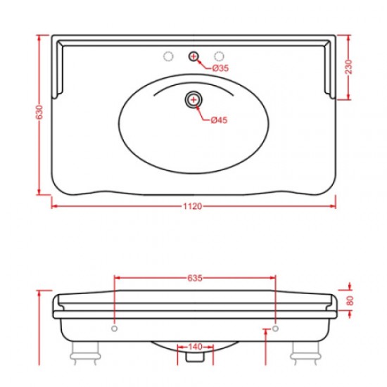 Раковина подвесная ArtCeram Hermitage белая HEL004 01 00 Hanex