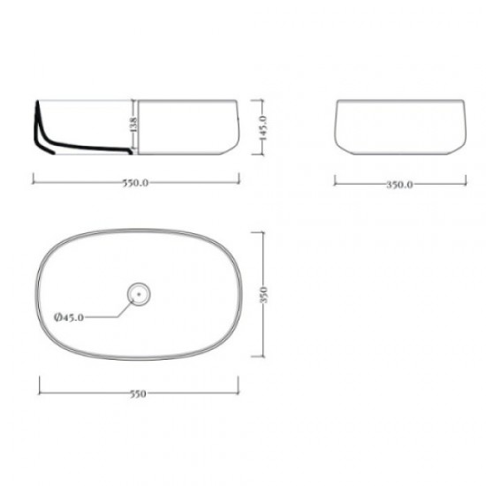 Раковина ArtCeram Cognac 55 см ombra cipro naturale COL003 18 00 Hanex