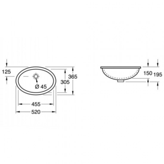 Раковина Villeroy & Boch Evana 52 см с покрытием CeramicPlus 614746R1 Hanex