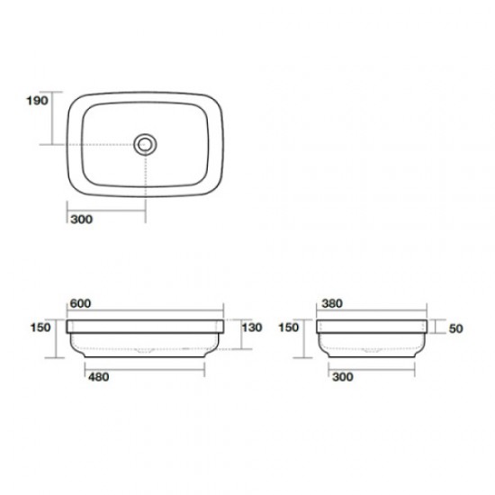 Раковина Kerasan Tribeca 60 см черный матовый 514331*0 Nero matt Hanex