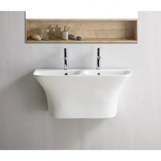 Раковина Ceramalux 100 см двойная G-760