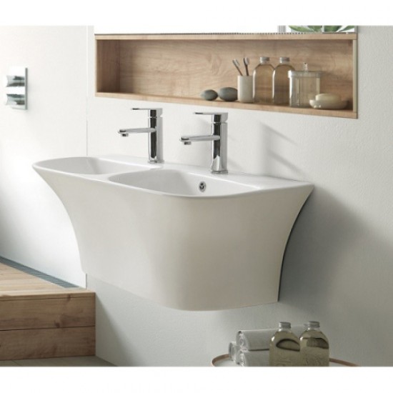 Раковина Ceramalux 100 см двойная G-760