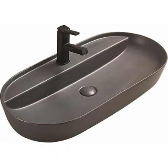 Раковина Ceramalux NC 80 см серая матовая 78325MDH