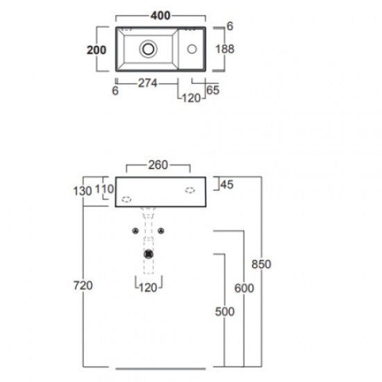 Раковина Simas Agile 40 см правый, черный матовый AG20 nero matt*1
