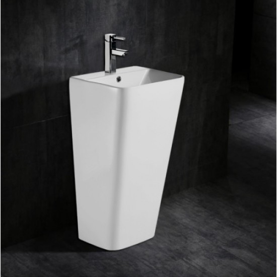 Раковина напольная Azario Fretta Square 44 см белая AZ-302