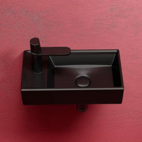 Раковина Ceramica Nova Element 40 см чаша справа черная CN6051RMB