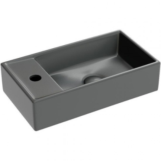 Раковина Ceramica Nova Element 40 см чаша справа темный антрацит CN6051RMDH