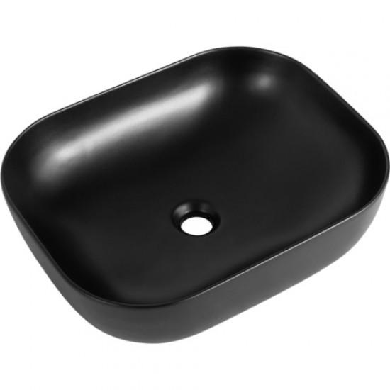 Раковина BelBagno 50 см накладная черная матовая BB1302-H301