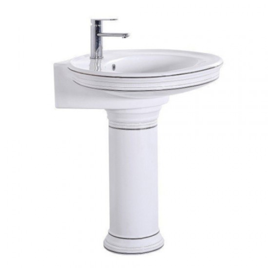 Раковина Ceramalux Luxe Classic 75 см с пьедесталом