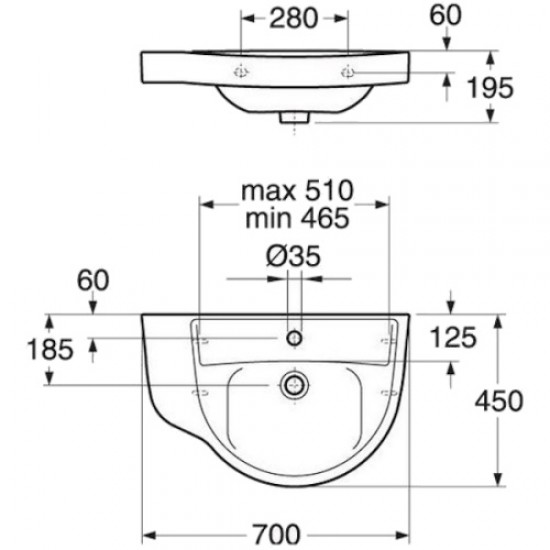 Раковина подвесная Gustavsberg Nordic GB1127000108 70х45х19.5 см