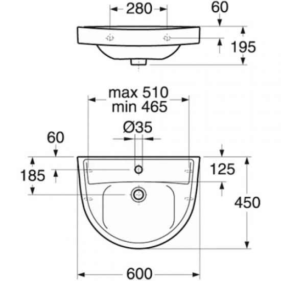 Раковина подвесная на пьедестал Gustavsberg Nordic GB1126000101 60х45х19.5 см