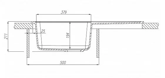 Мойка для кухни Акватон Аманда 1A712832AD 80 см
