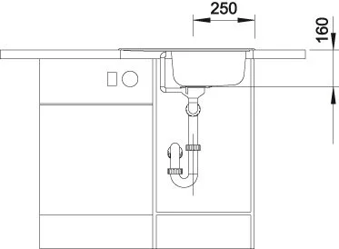 Мойка для кухни Blanco Tipo 45 S Mini сталь декор 516525