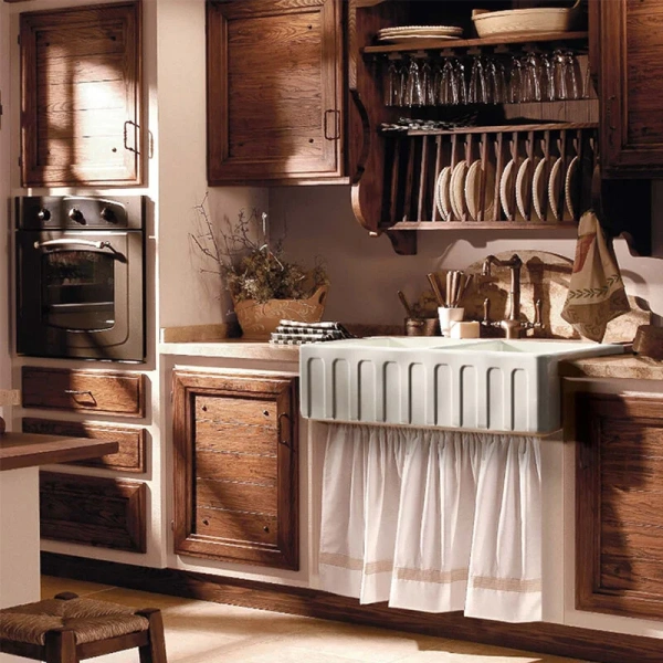 Мойка для кухни Kerasan Hannah 100 см двойная 545101