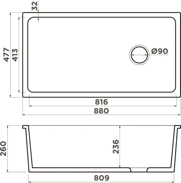 Мойка для кухни Omoikiri Tokara 88-U/I-WH Glossy Side 88 см белая глянцевая 4993867