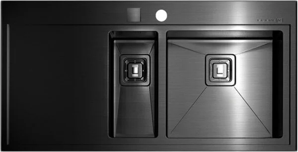 Мойка для кухни Omoikiri Akisame 100-2-GM-R 100 см вороненая сталь, чаша справа 4973104