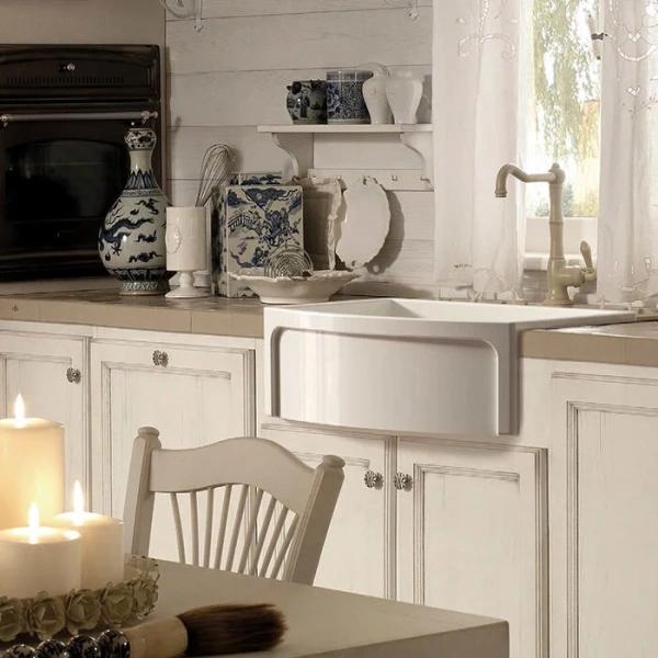 Мойка для кухни Kerasan Hannah 75 см без отверстий под смеситель 544101