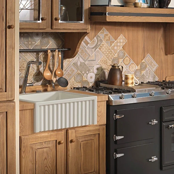 Мойка для кухни Kerasan Hannah 60 см белая 546001