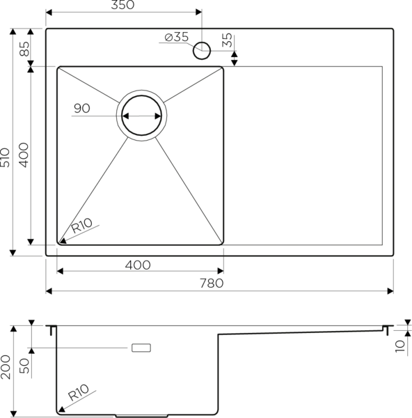 Мойка для кухни Omoikiri Akisame 78-GM-L 78 см вороненая сталь чаша слева 4973099