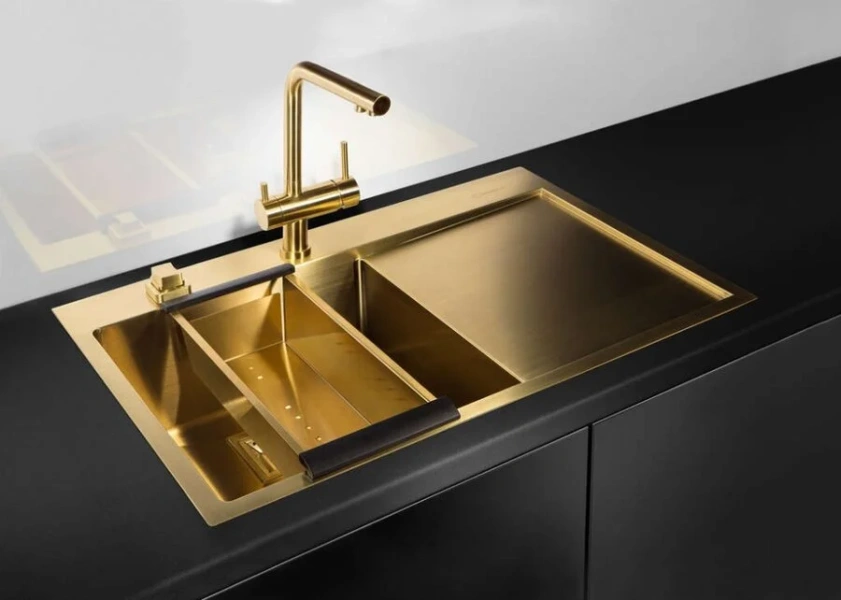 Мойка для кухни Omoikiri Akisame 78-GM-L 78 см вороненая сталь чаша слева 4973099