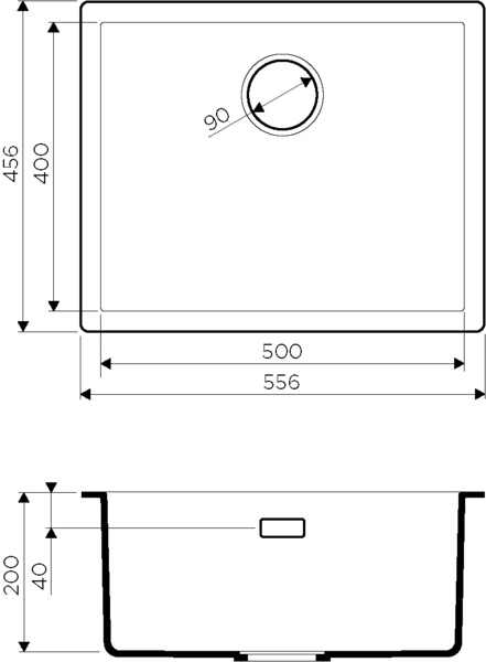 Мойка для кухни Omoikiri Yamakawa 55-U/I 499 55 см врезная