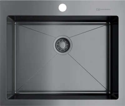 Мойка для кухни Omoikiri Akisame 59-GM 59 см вороненая сталь 4973096