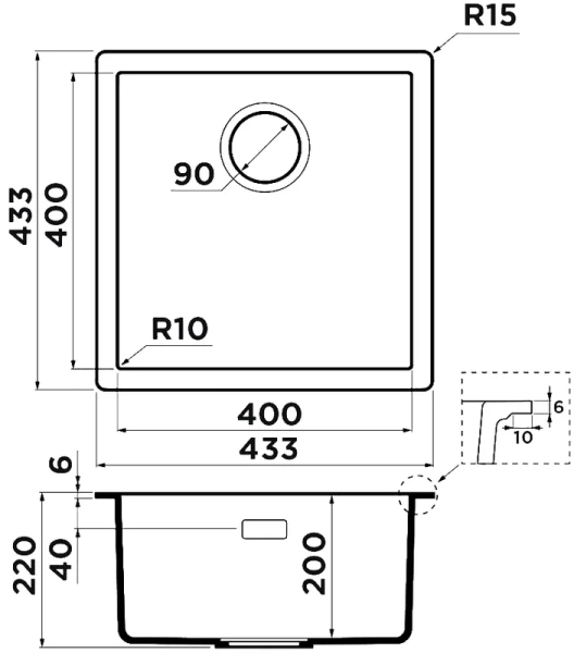 Мойка для кухни Omoikiri Yamakawa 45-Integra 49972 45 см врезная