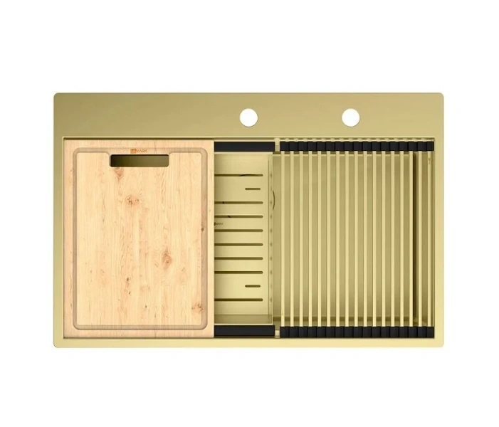 Мойка для кухни Lemark Iordana 78 см светлое золото 9938118