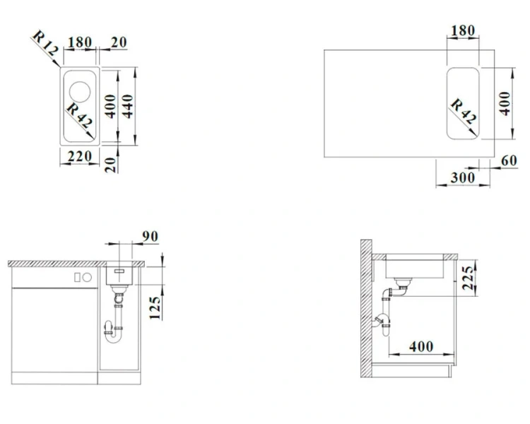Мойка для кухни Blanco Solis 180-U 22 см нержавеющая сталь 526113