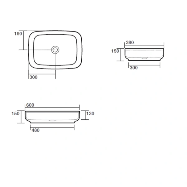 Раковина Kerasan Tribeca 60 см белая 514101*0 bi