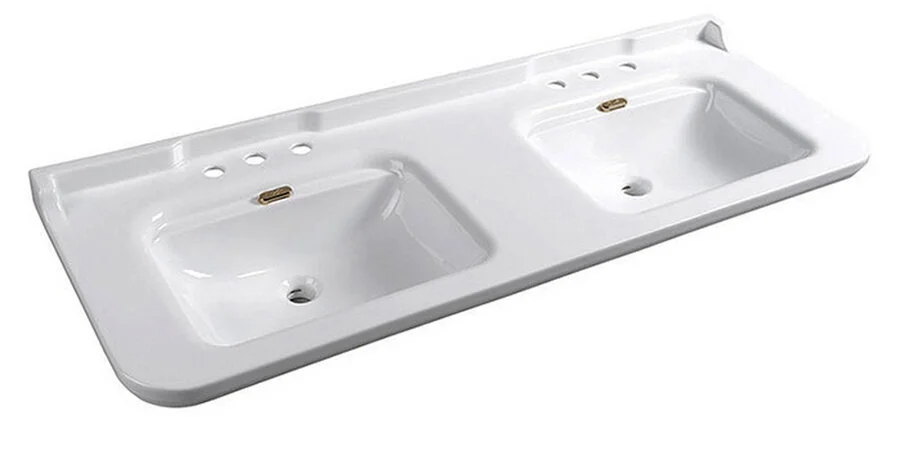 Раковина Kerasan Waldorf 4143K1bi/cr 150 см двойная