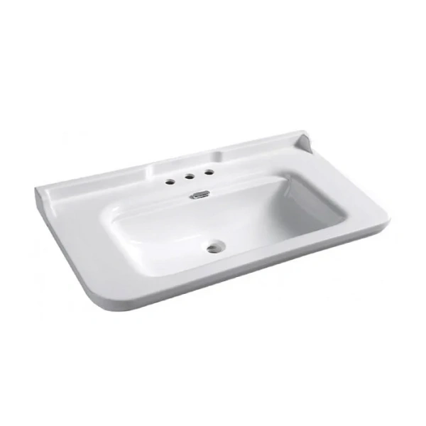 Раковина Kerasan Waldorf 120 см c 3 отверстиями под смеситель 4144K1bi/cr*3