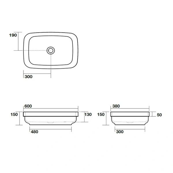 Раковина Kerasan Tribeca 60 см Verde Muschio 514311