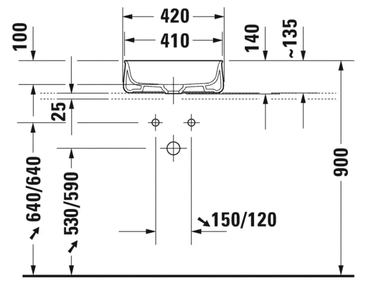 Раковина Duravit Zencha 42 см матовый антрацит 2373421379
