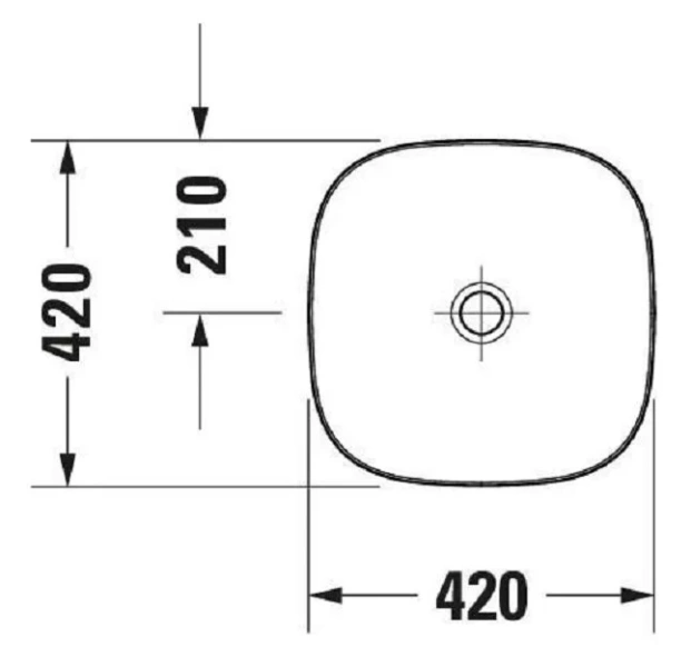 Раковина Duravit Zencha 42 см белый глянцевый 2373420079