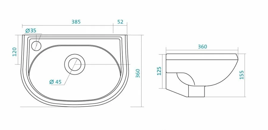 Раковина Santek Бриз 1WH11044
