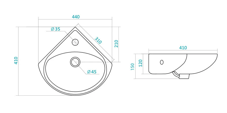 Раковина santek Ирис-36 1.WH11.0.514