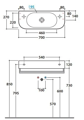 Раковина Globo Forty3 SCT70