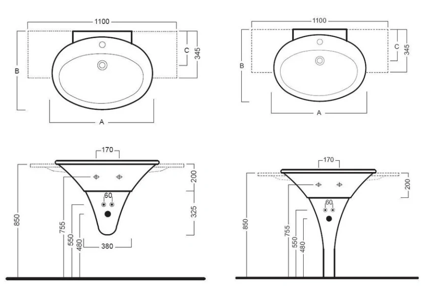 Раковина Hatria Sculture YR3801 110х60 см